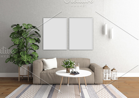 Interior mockup - empty wall in Print Mockups - product preview 3