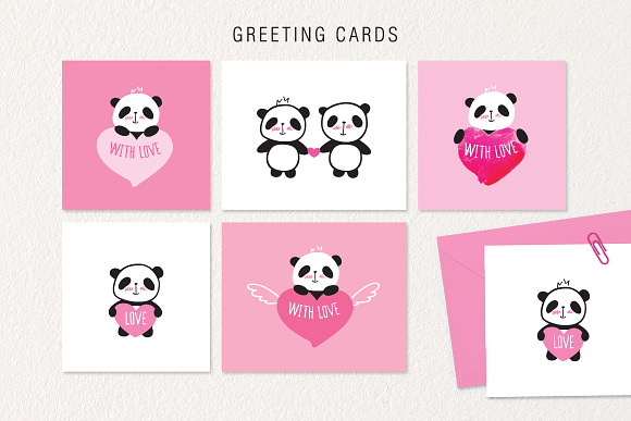 Little cute pandas in Illustrations - product preview 2