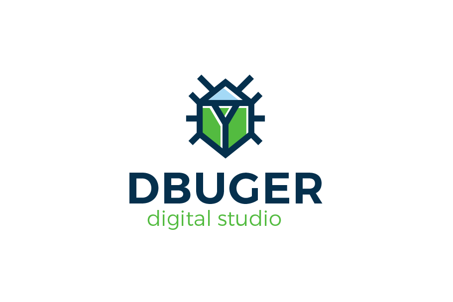 Dbuger Bug Beetle Logo Template