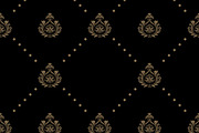 Seamless pattern in black color