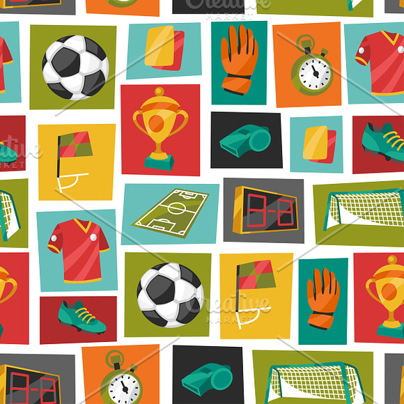 Soccer background and pattern. in Patterns - product preview 1
