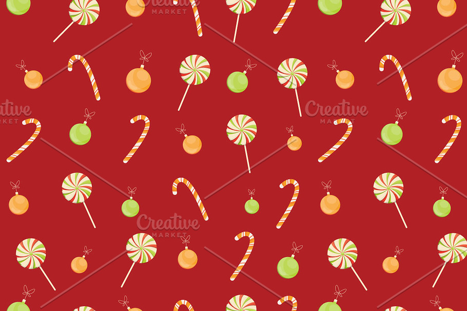 illustration of Christmas candy seam in Patterns - product preview 8