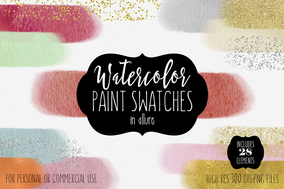 Watercolor Paint Stroke Headers in Textures - product preview 8