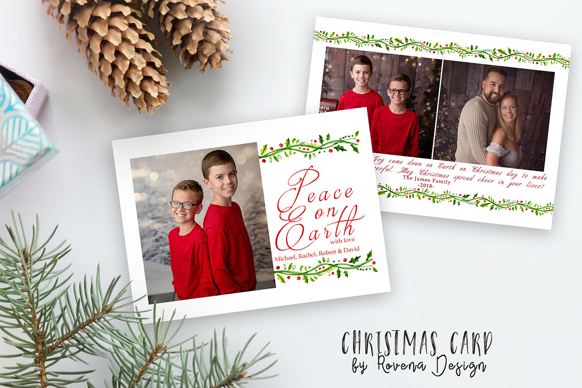 Christmas Card Template in Card Templates - product preview 8