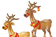 Two funny reindeer
