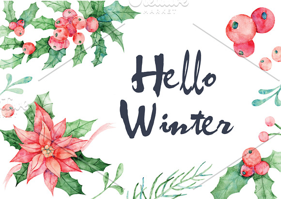 Christmas Watercolours in Illustrations - product preview 2