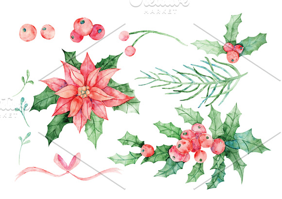 Christmas Watercolours in Illustrations - product preview 3