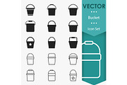 Bucket icons vector