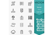 Server icons vector