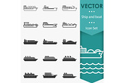 ship icons vector