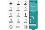 Stamp icons vector