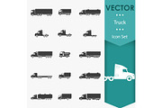 Truck icons vector
