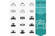 Valve icons vector
