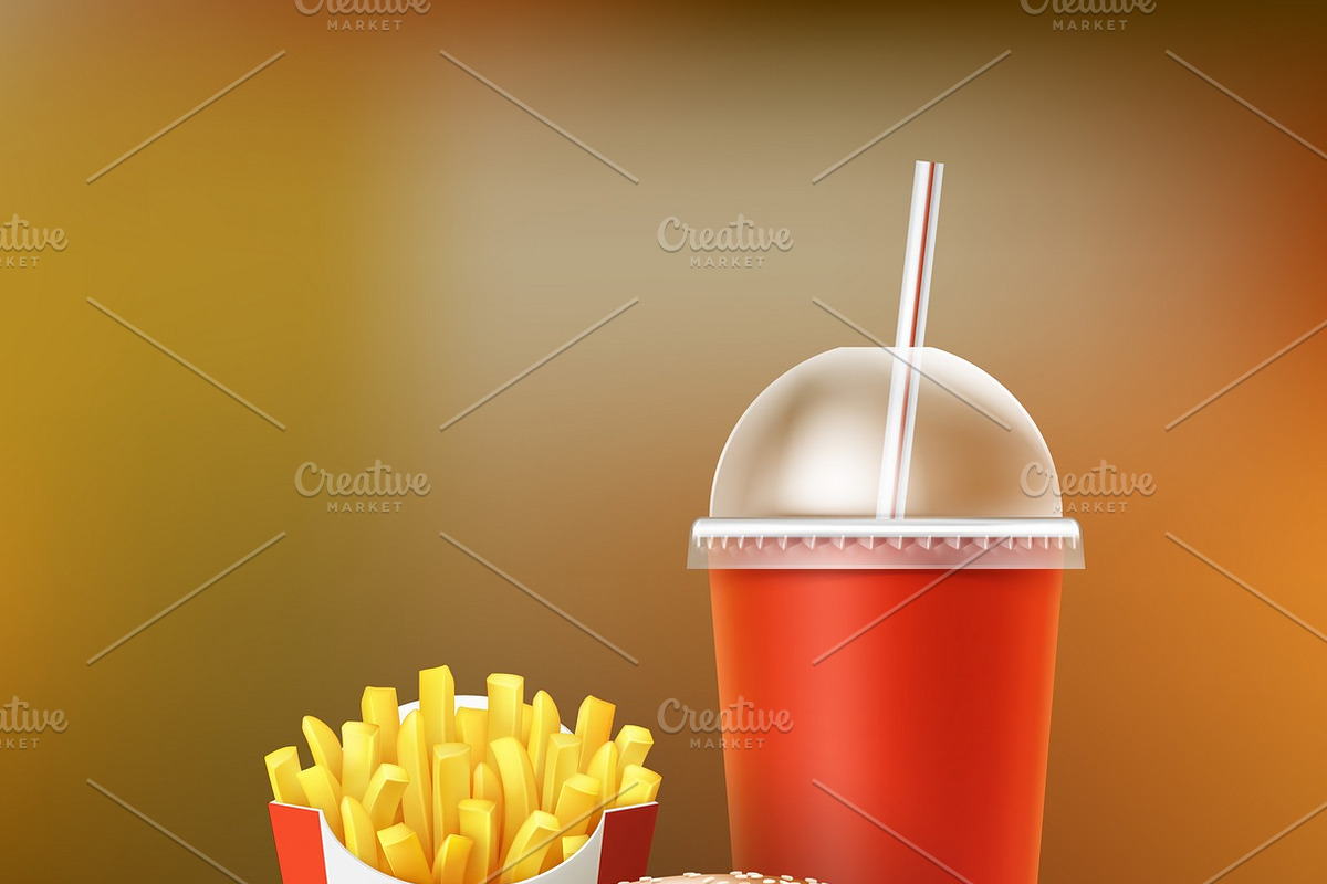 Fast Food Set in Illustrations - product preview 8