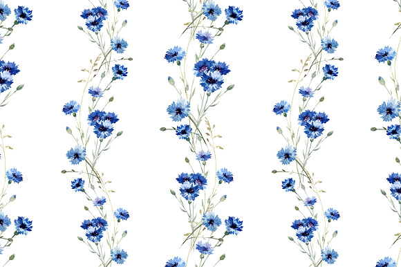 Watercolor Floral Patterns in Textures - product preview 2