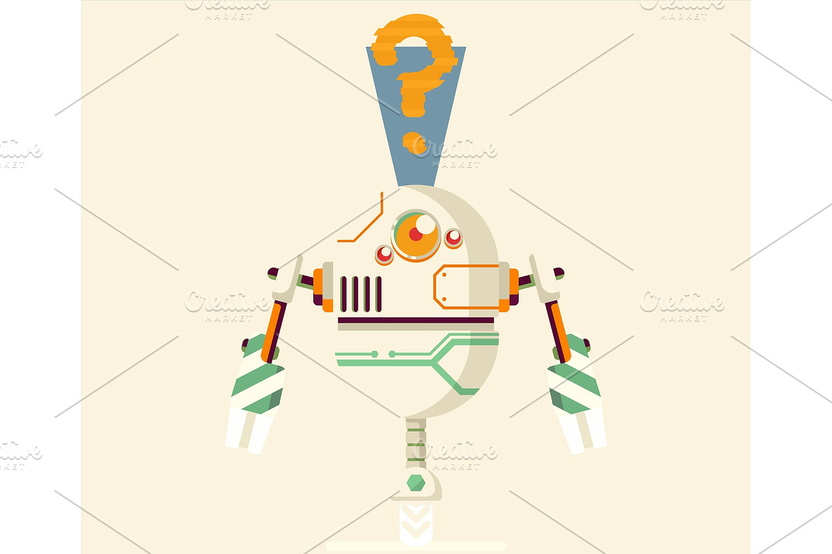 robot illustration graphic in Illustrations - product preview 8