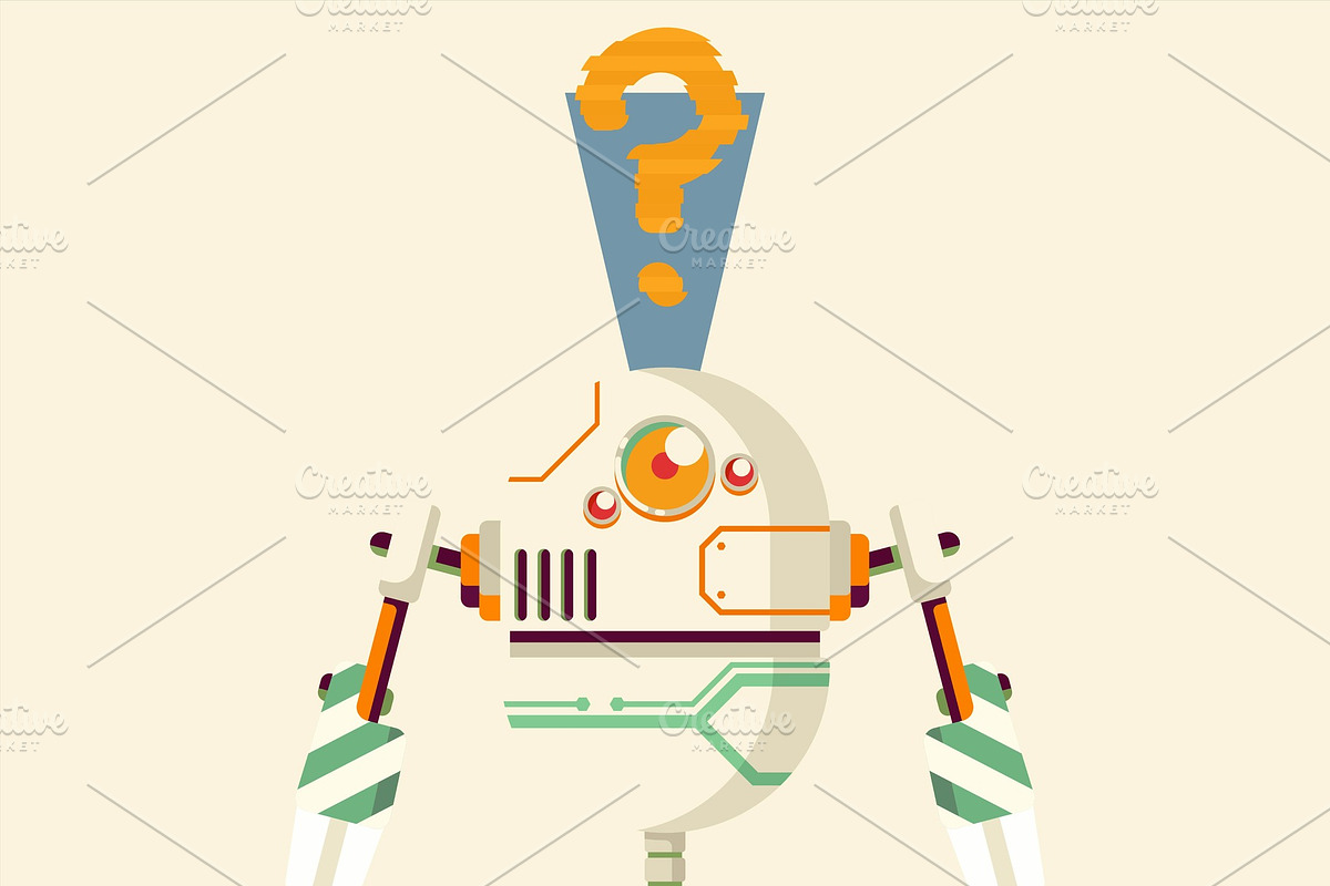 robot illustration graphic in Illustrations - product preview 8