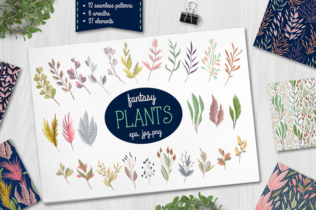 Fantasy plants in Illustrations - product preview 8