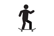 Skateboarder silhouette icon