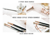 Rose Gold Styled Beauty Stock Images