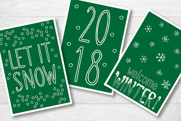 SNOWLAND - hand drawn winter font in Script Fonts - product preview 1