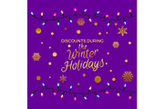 Discounts During Winter Holidays Illustration