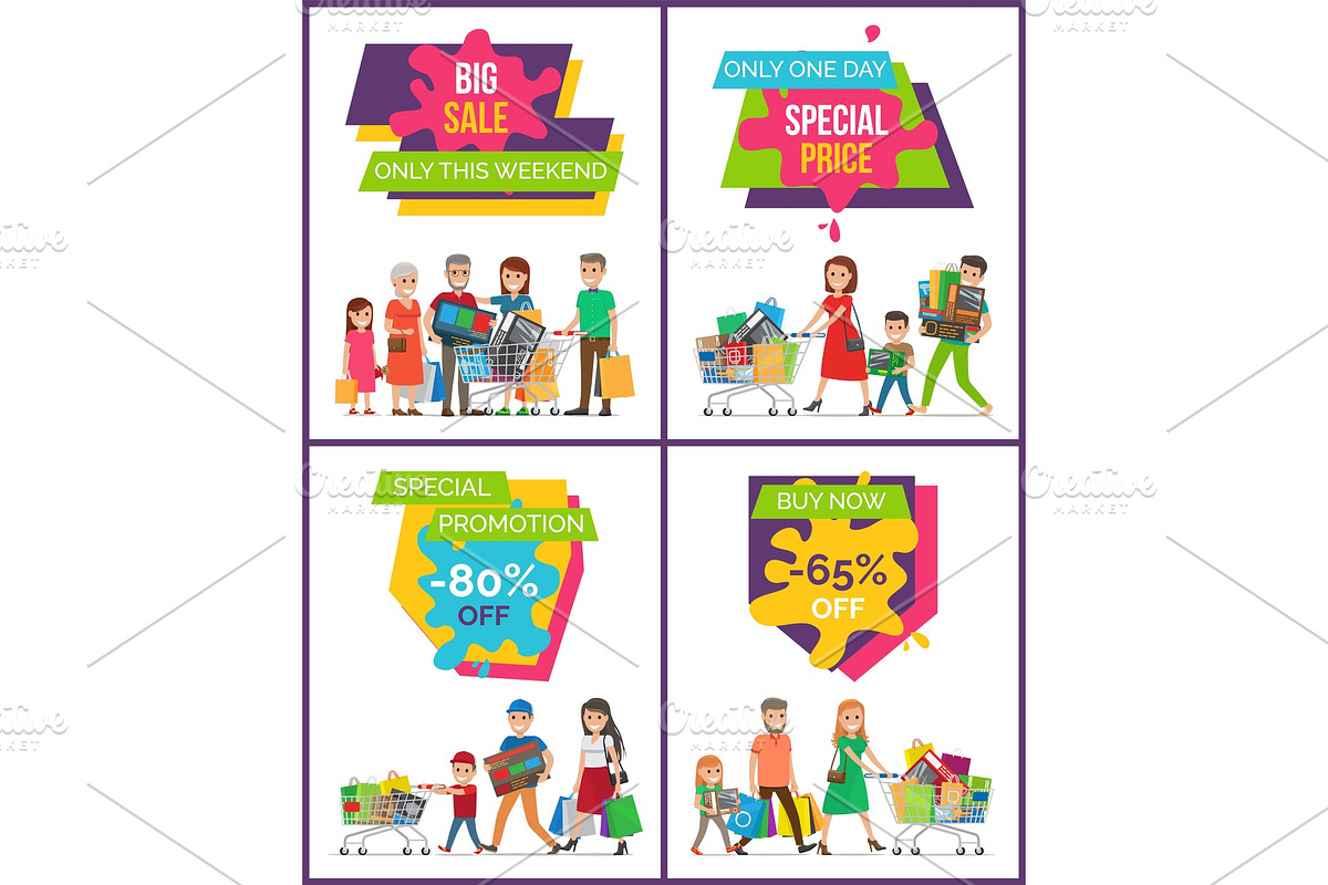 Big Sale Only This Weekend Set Vector Illustration in Objects - product preview 8