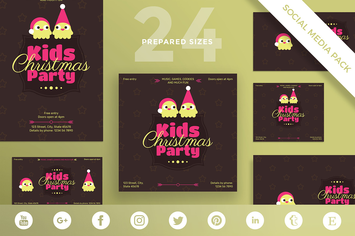 Social Media Pack | Christmas Party in Social Media Templates - product preview 8