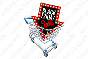 Black Friday Sale Shopping Trolley Sign