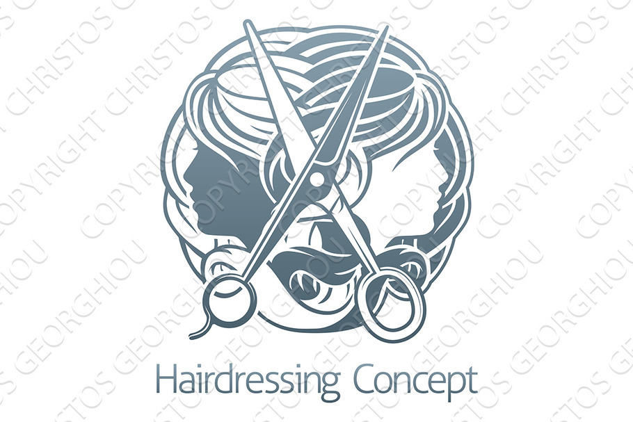 Hair Salon Stylist Hairdresser Icon in Illustrations - product preview 8