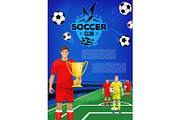 Soccer sport club banner template of football team