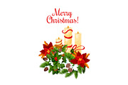 Merry Christmas holiday wish vector greeting icon