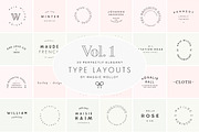 Type Layouts Vol. 1 Text Based Logos