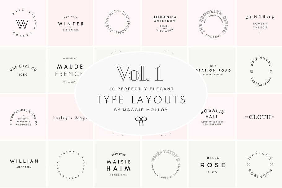 Type Layouts Vol. 1 Text Based Logos in Logo Templates - product preview 8