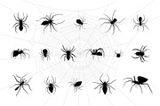 spiders vector set