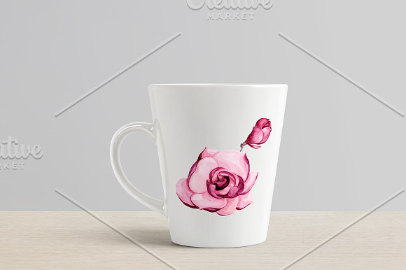 Watercolor magnolia in Illustrations - product preview 2