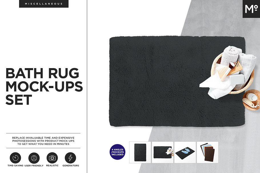 Bath Rug Mock-ups Set Generator in Product Mockups - product preview 8