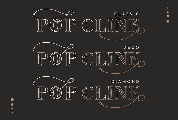 Pop Clink - A New Years Font in Art Deco Fonts - product preview 1
