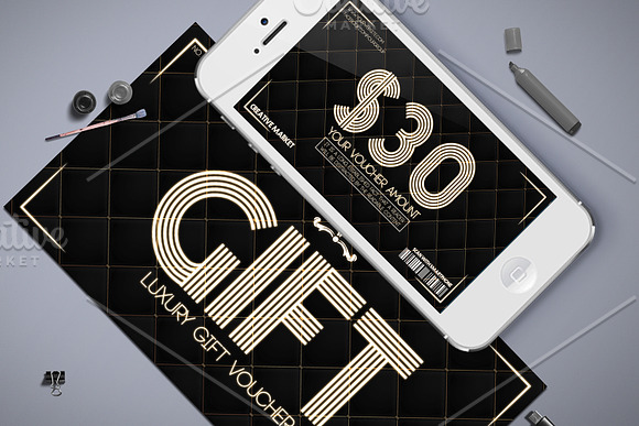 Luxury Gift Voucher in Card Templates - product preview 3