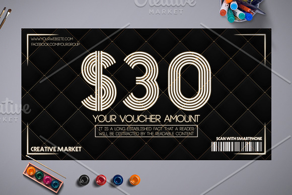 Luxury Gift Voucher in Card Templates - product preview 4