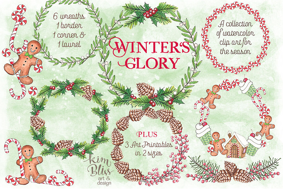 Winter's Glory-Clip Art + Art Prints