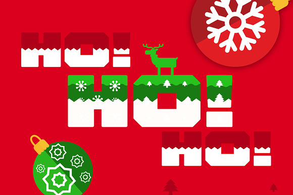 Ogra Clause Layered Christmas Font in Display Fonts - product preview 2