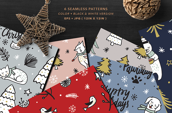Christmas Doodles Set EPS & PNG in Illustrations - product preview 3