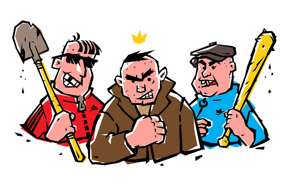 Illustration of bad guys.