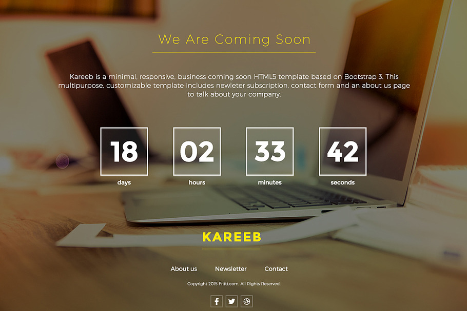 HTML Coming Soon Website Template in Website Templates - product preview 8