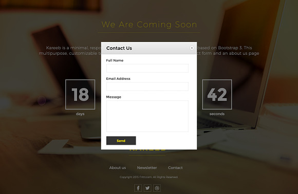 HTML Coming Soon Website Template in Website Templates - product preview 2