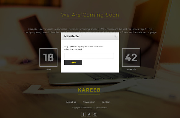 HTML Coming Soon Website Template in Website Templates - product preview 3