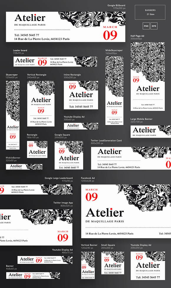 Banners Pack | Atelier in Templates - product preview 1