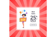 Best Sales 25 Percent Sale Shop Discount Voucher