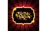 Gold Christmas banner 